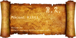 Mácsai Kitti névjegykártya